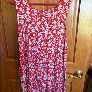 Old Navy Deep Orange and White Floral Too
